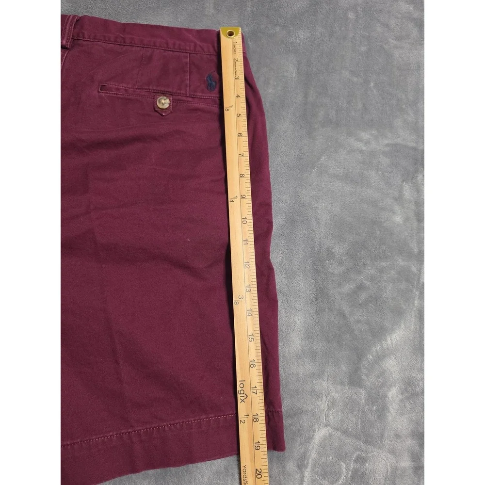 Polo Ralph Lauren Polo Chino Shorts Mens 33 Red Classic Fit 9 In Stretch Twill